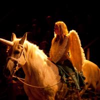 Courtenay Dobbie as Colonel Posey in November Theatre's "Killing Konundrum" scene, as part of the morality play Everyone at Caravan Farm Theatre.  Photo: Tim Matheson